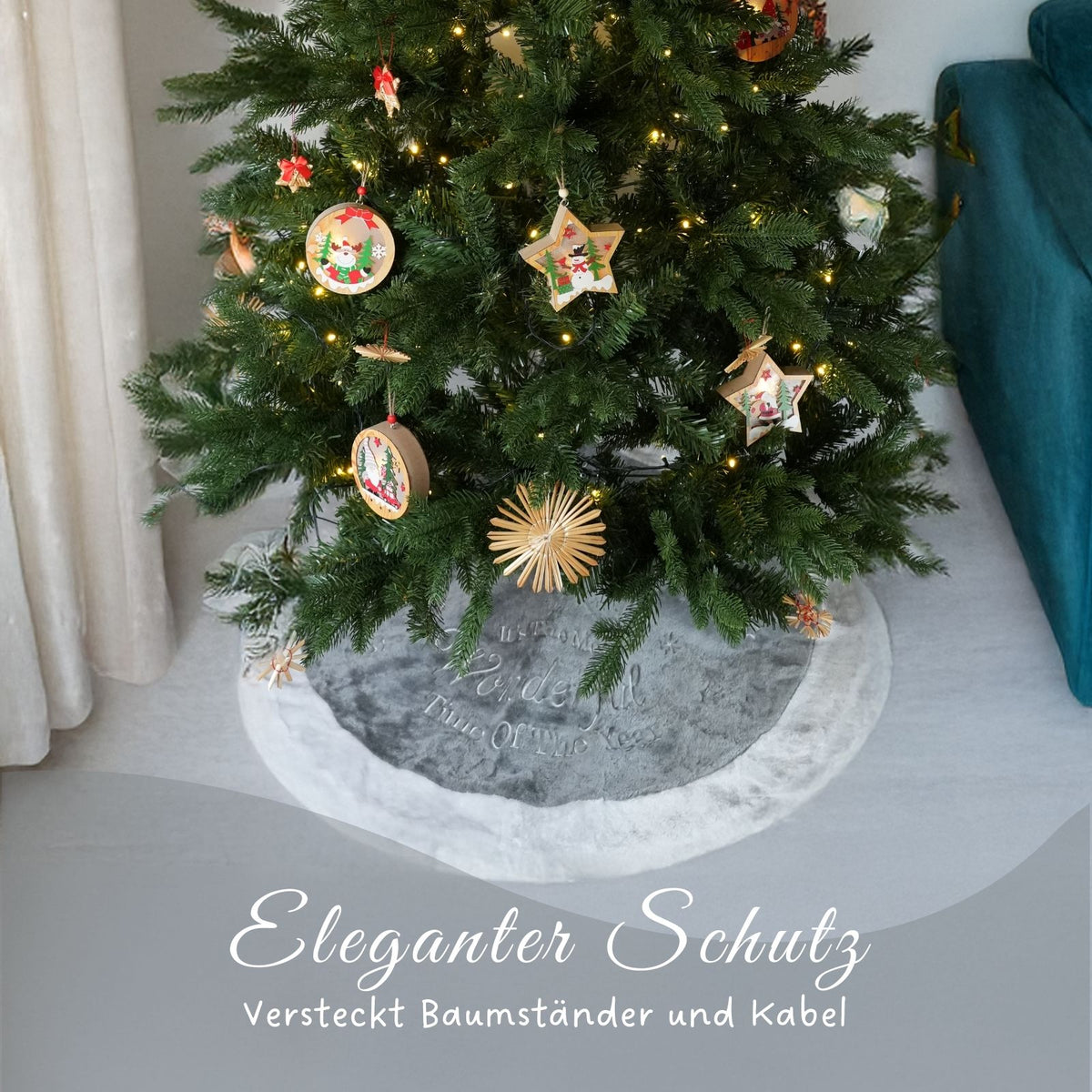 Christbaum-Decke Weihnachtsbaum-Teppich Tannenbaum-Rock Weihnachtsbaum –