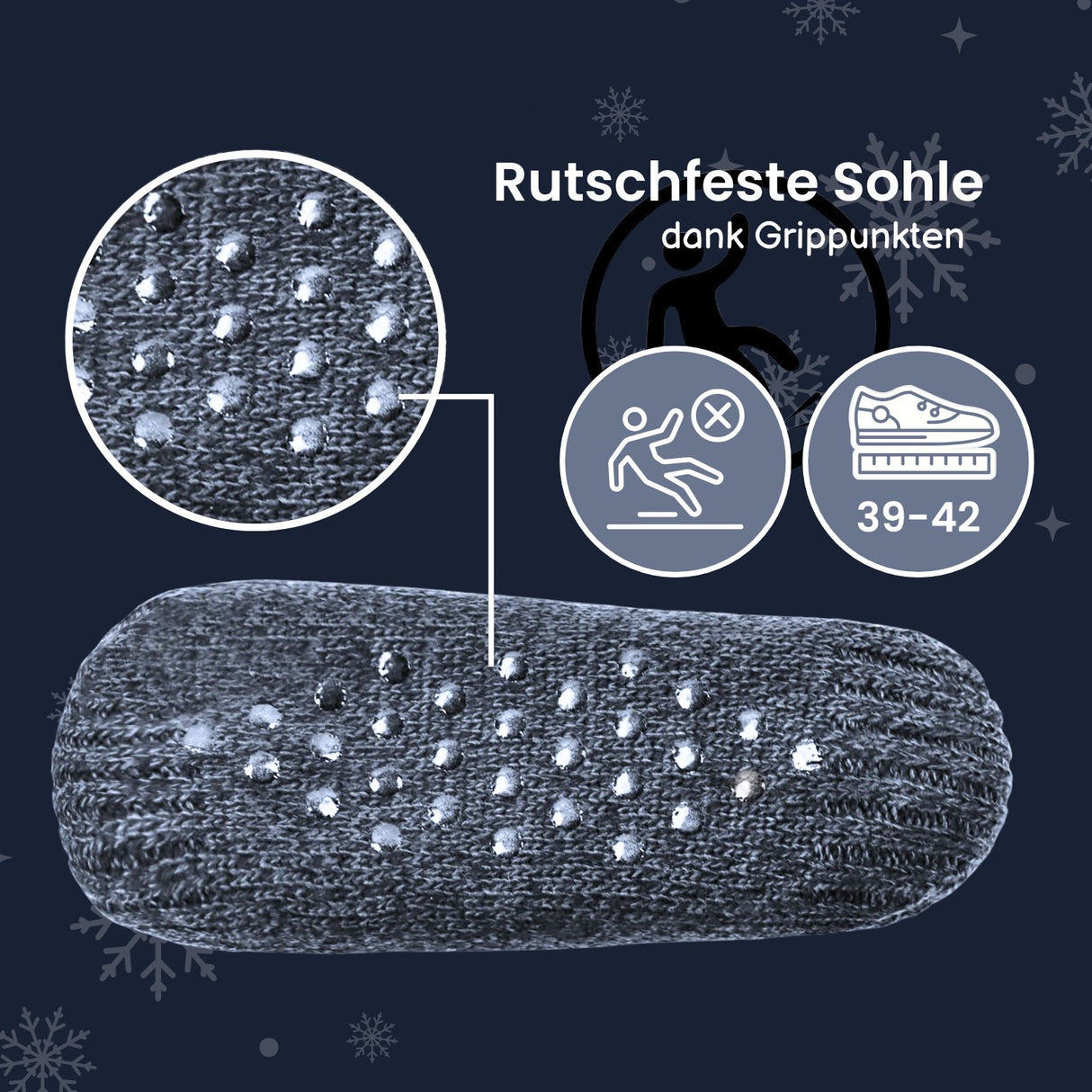 Hausschuhe Gr. 39-42 Fuzzy-Socken Pantoffeln Wintersocken Kuschelsocken