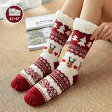 Weihnachtssocken Gr. 42-47 Kuschelsocken Fuzzy-Socken Wintersocken