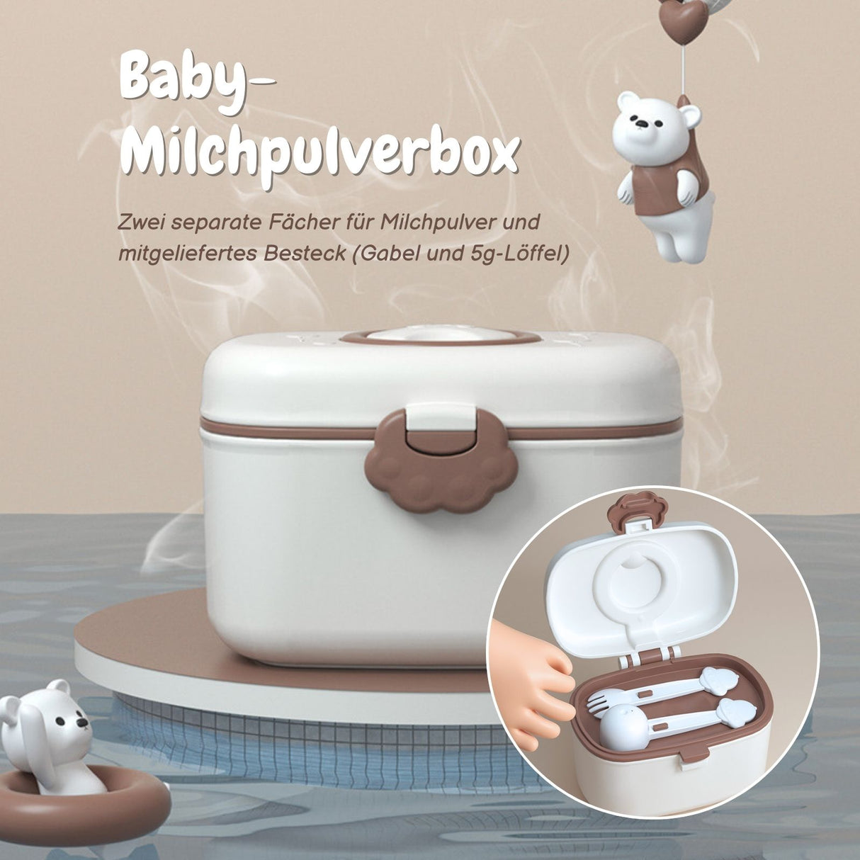 Baby-Milchpulverbox Milchpulverspender Aufbewahrungsbox Lebensmittelbox Behälter
