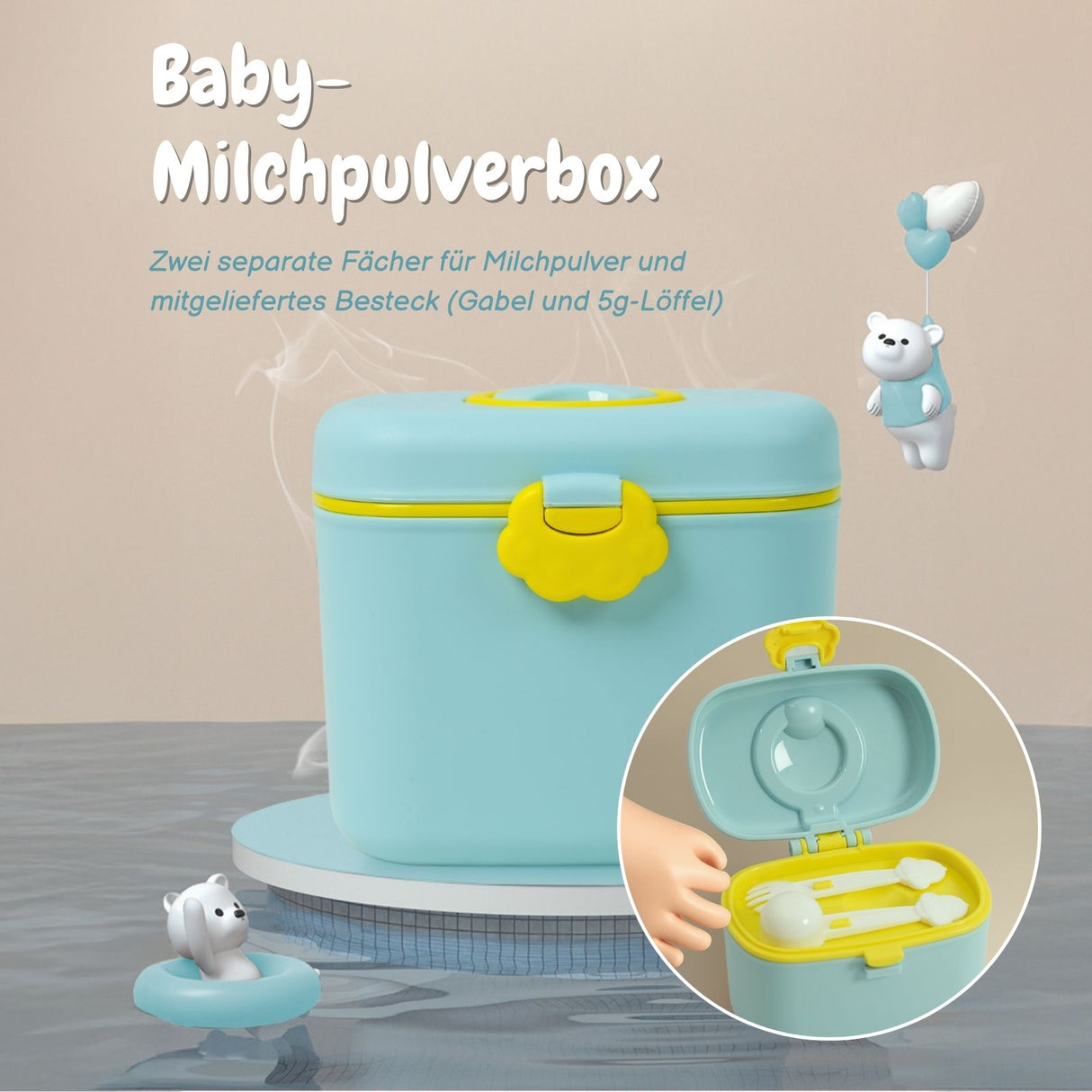 Baby-Milchpulverbox Aufbewahrungsbox Behälter Lebensmittelbox Milchpulverspender