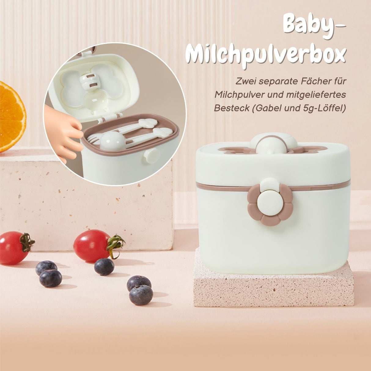 Baby-Milchpulverbox Aufbewahrungsbox Lebensmittelbox Behälter Milchpulverspender
