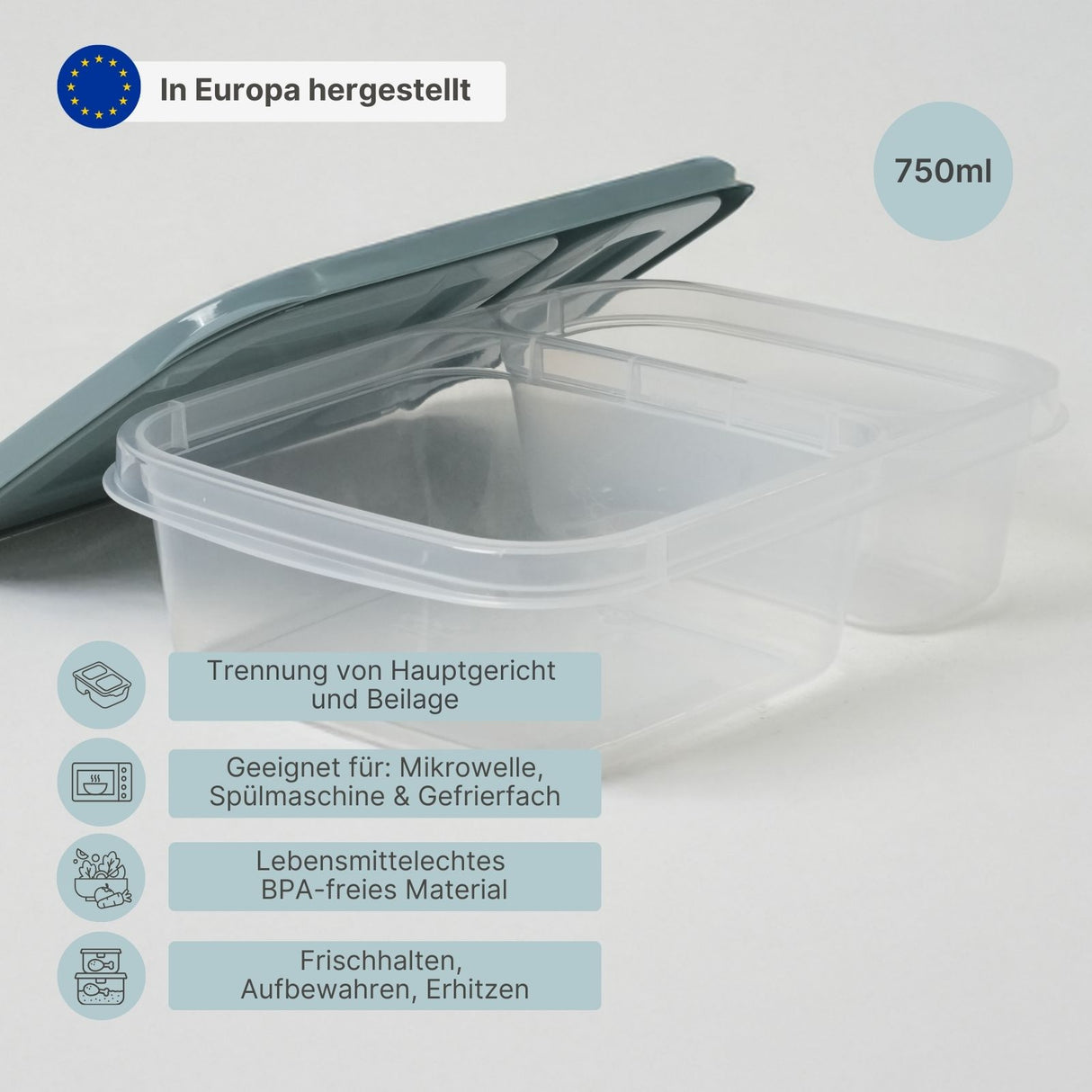 Lunchbox Frischhaltedose Meal-Prep Box Vorratsdose Aufbewahrungsbox