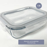 Glas-Vorratsbehälter Frischhaltedose Vorratsdose Frischhaltebox