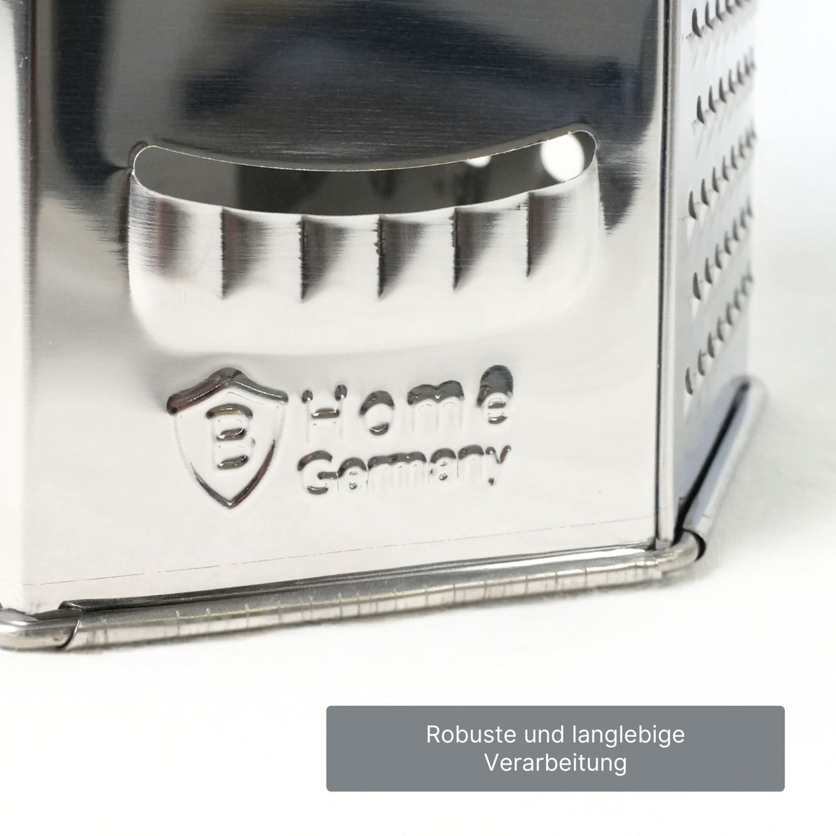 Edelstahl-Küchenreibe Standreibe Sechskantreibe Gemüsereibe Handreibe