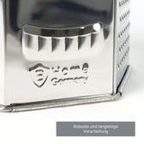 Edelstahl-Küchenreibe Standreibe Sechskantreibe Gemüsereibe Handreibe