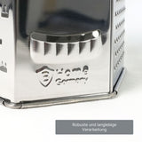 XL Edelstahl-Küchenreibe Gemüsereibe Sechskantreibe Standreibe Handreibe