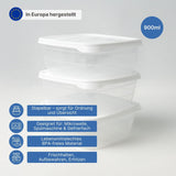 3er-Set Frischhaltedosen Aufbewahrungsdosen Meal-Prep-Boxen Dosen