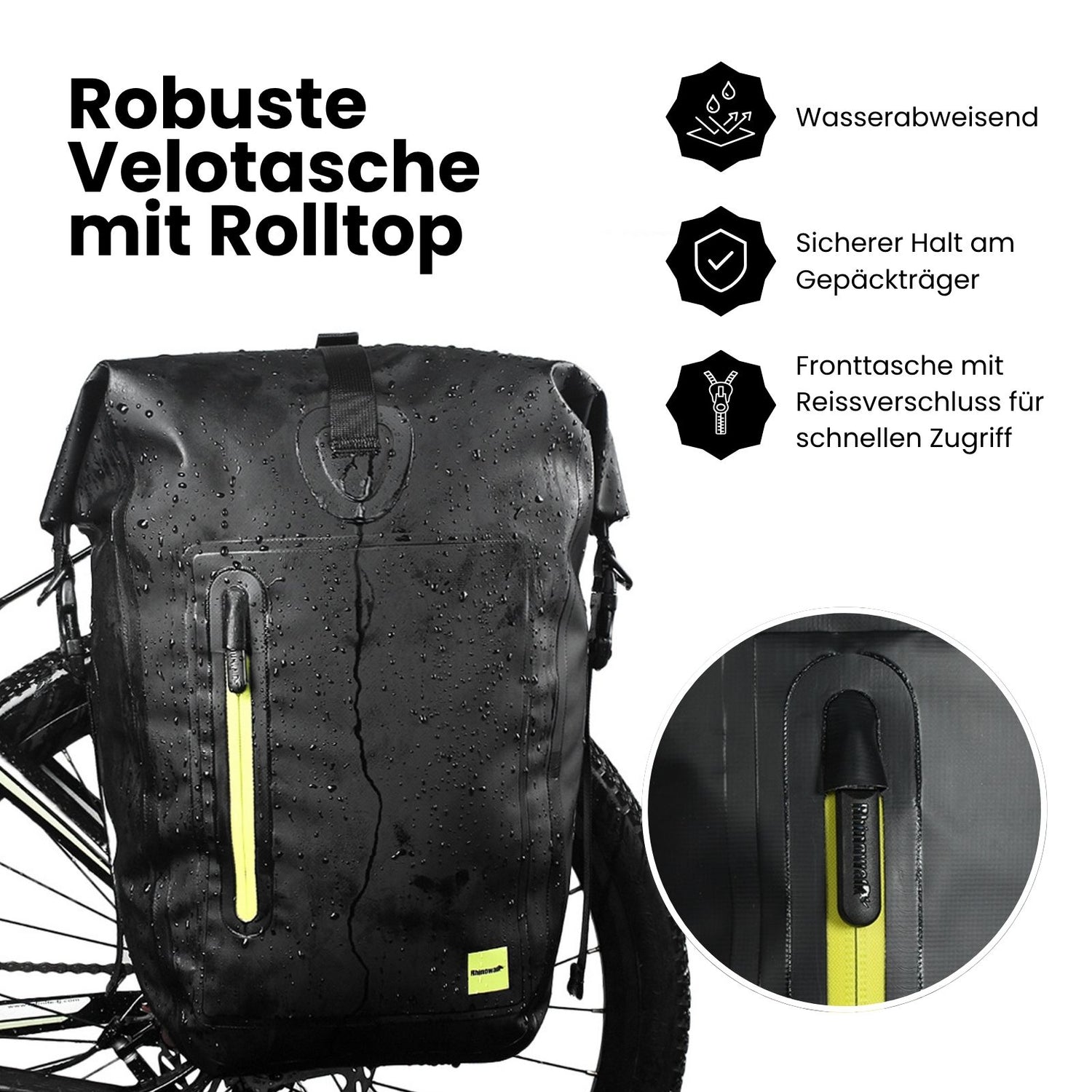 Velo-Tasche Bike-Tasche Fahrradtasche Gepäckträgertasche Rad-Tasche –