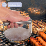 5-tlg. Burger-Set Burgerpresse Schmelzglocke Patty-Wender Ei-Ring Streuer