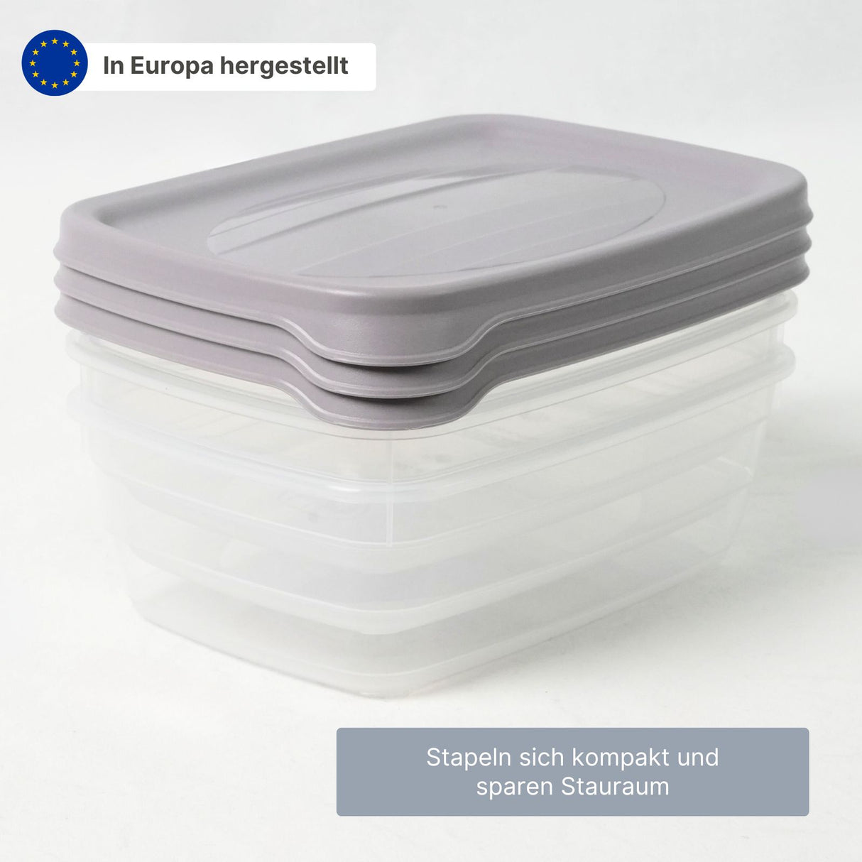 3er-Set Aufbewahrungsdosen Frischhaltedosen Boxen Meal-Prep-Dosen