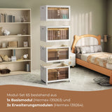 Modul-Set 65 Vorratsschrank Faltbox 1 Basis 3 Erweiterungen