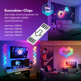 10er-Set Konnektor-Chip für Hexagon-Leuchtplatte LED-Paneel-Verbinder