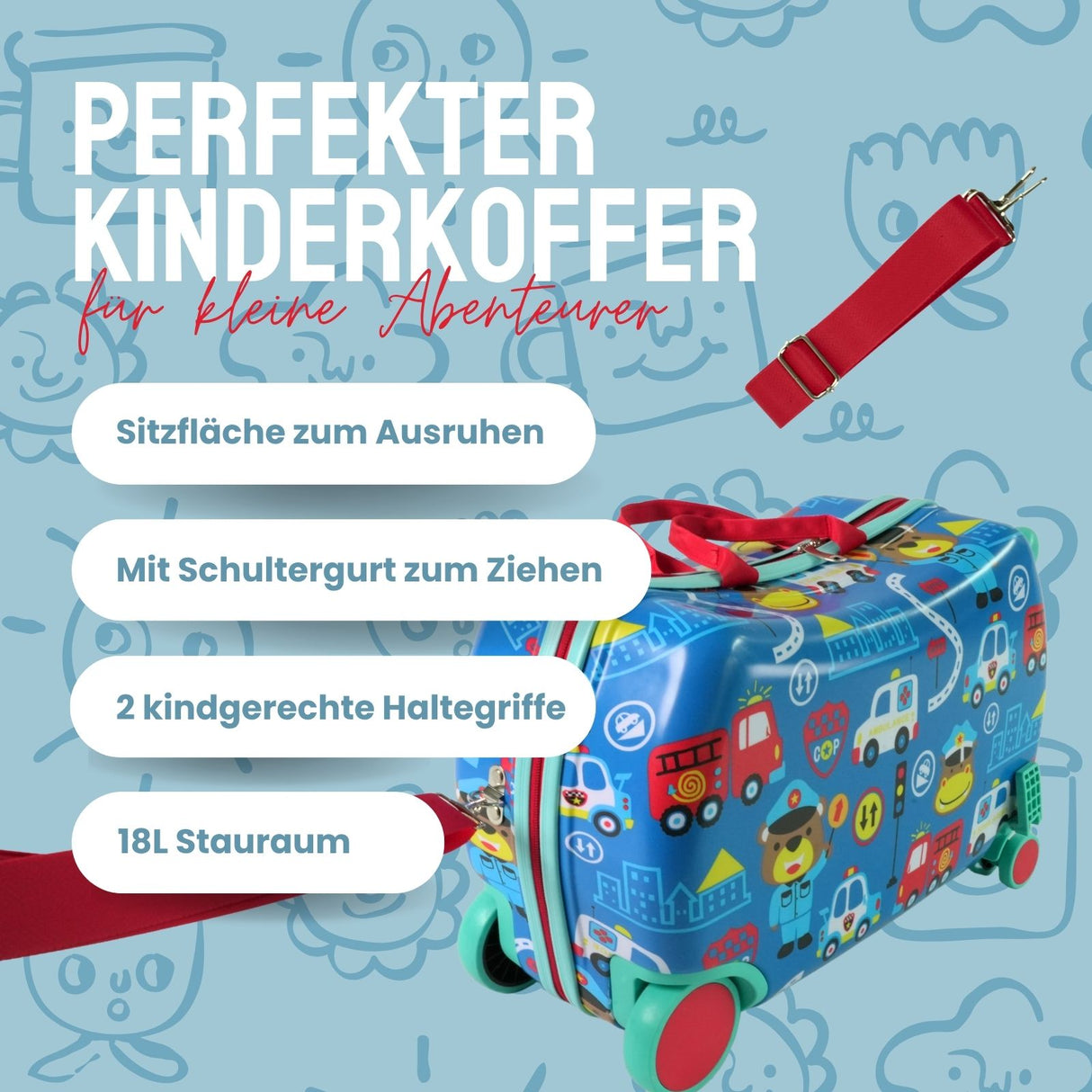 Kinderkoffer Kindertrolley Hartschalenkoffer Reisegepäck Koffer