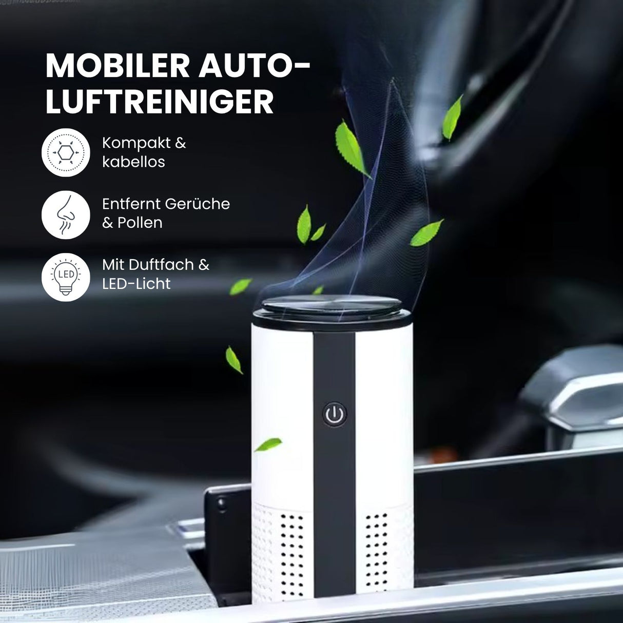 Auto-Luftreiniger Mini-Luftreiniger Mobiler Luftfilter Luftionisator