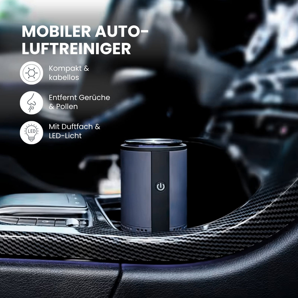 Auto-Luftreiniger Mobiler Luftfilter Mini-Luftreiniger Luftionisator