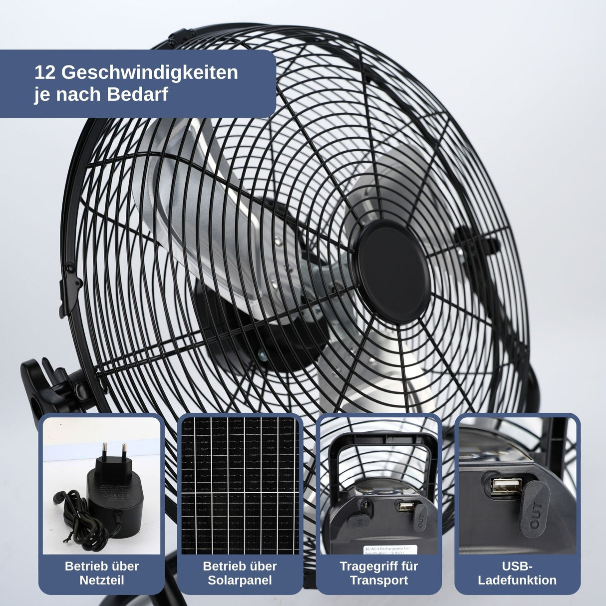 Solarventilator Camping-Ventilator Outdoor-Ventilator Bodenventilator