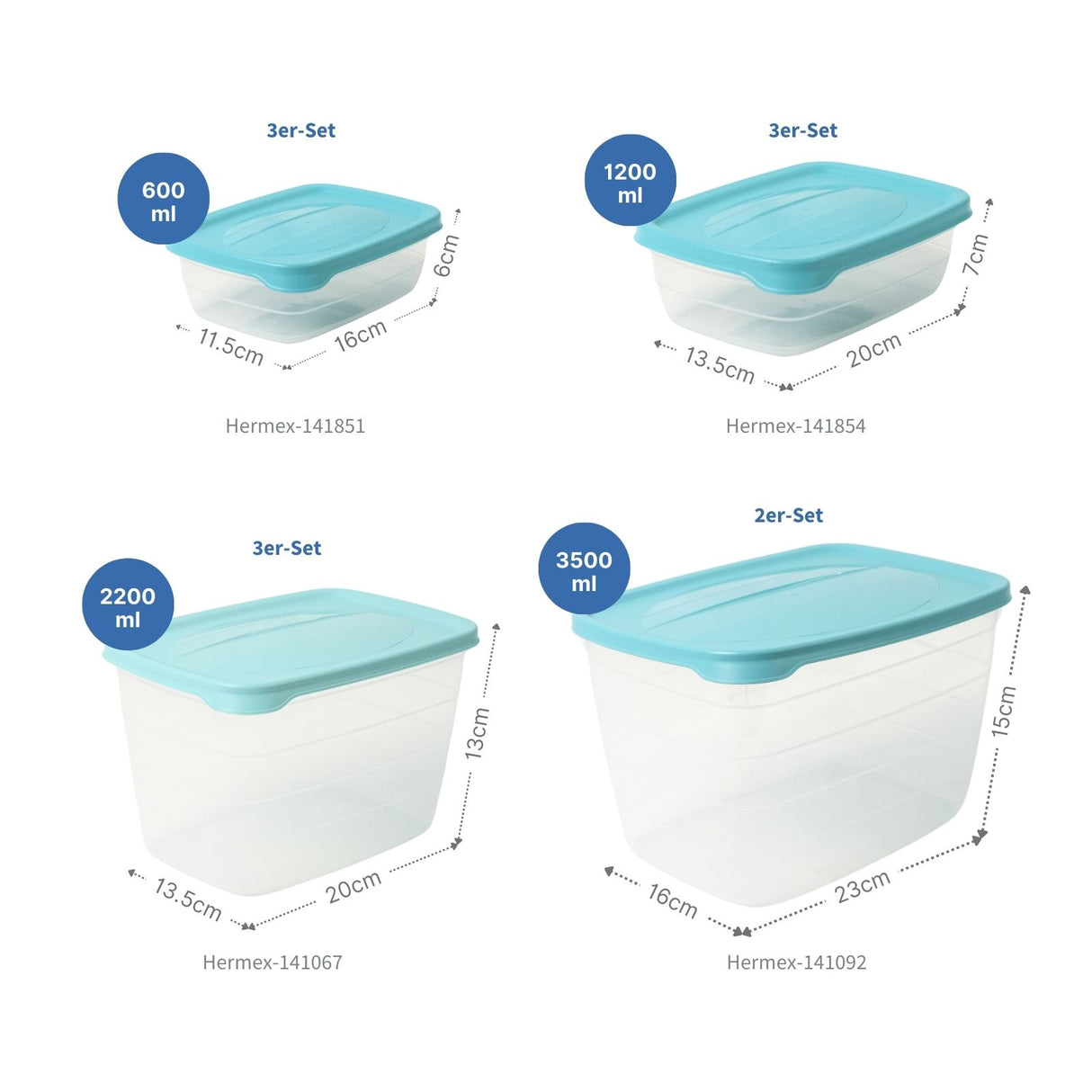 11-tlg. Frischhaltedosen-Set Meal-Prep-Dosen Vorratsdosen Gefrierdosen