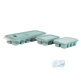 3er-Set Eiswürfelschalen mit Deckel Eiswürfelbehälter Eiswürfelformen