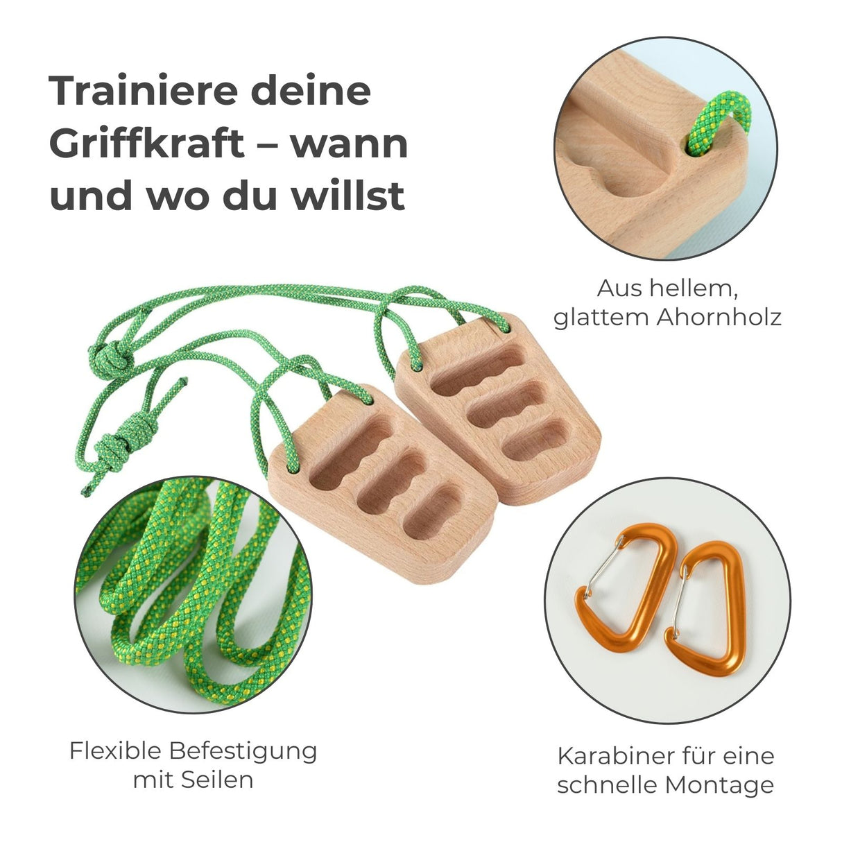 2er-Set Fingerboard Trapez Kletterzubehör Hangboard Kletterbrett