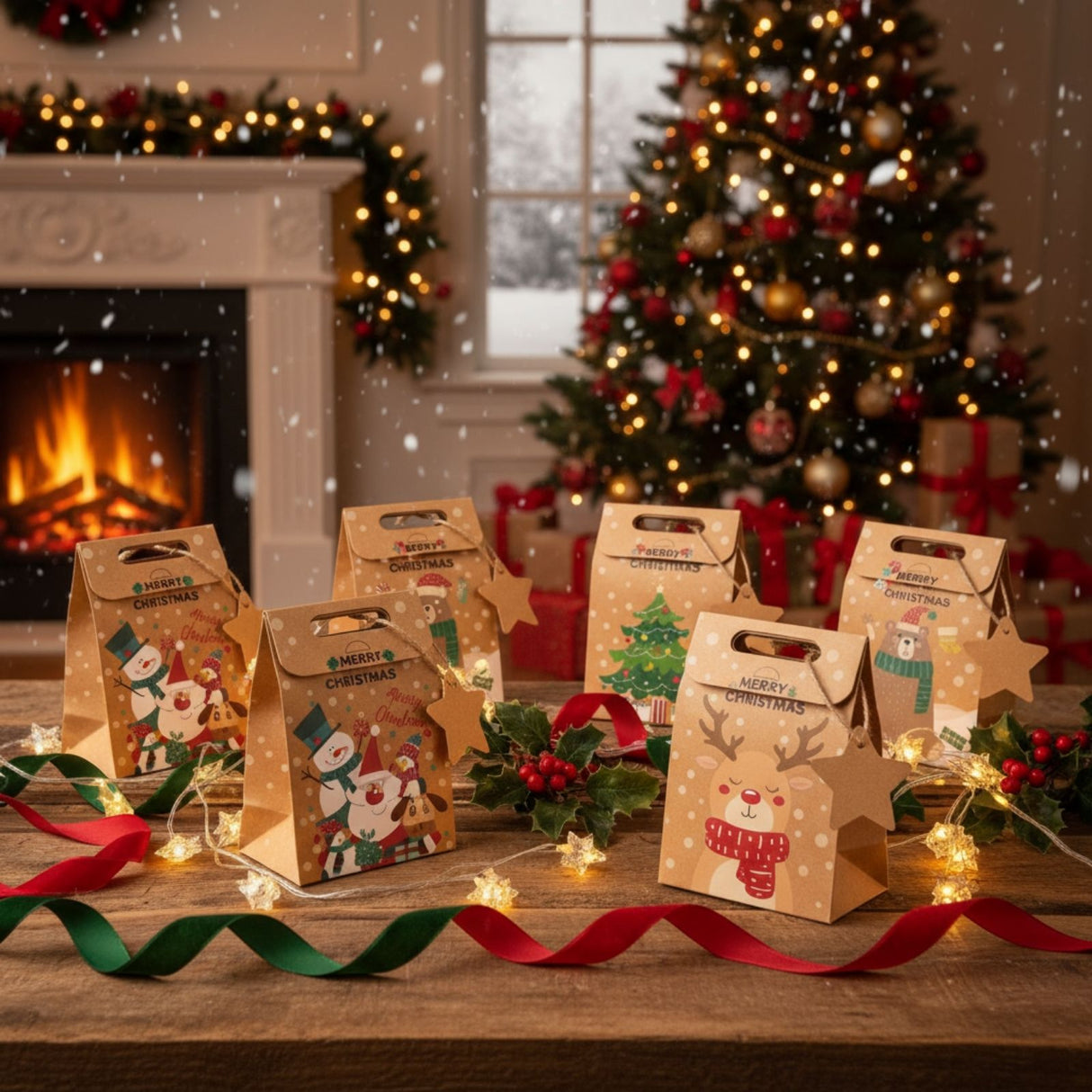 DIY Adventskalender Adventskalender-Säckli Weihnachts-Tüten Tütenset