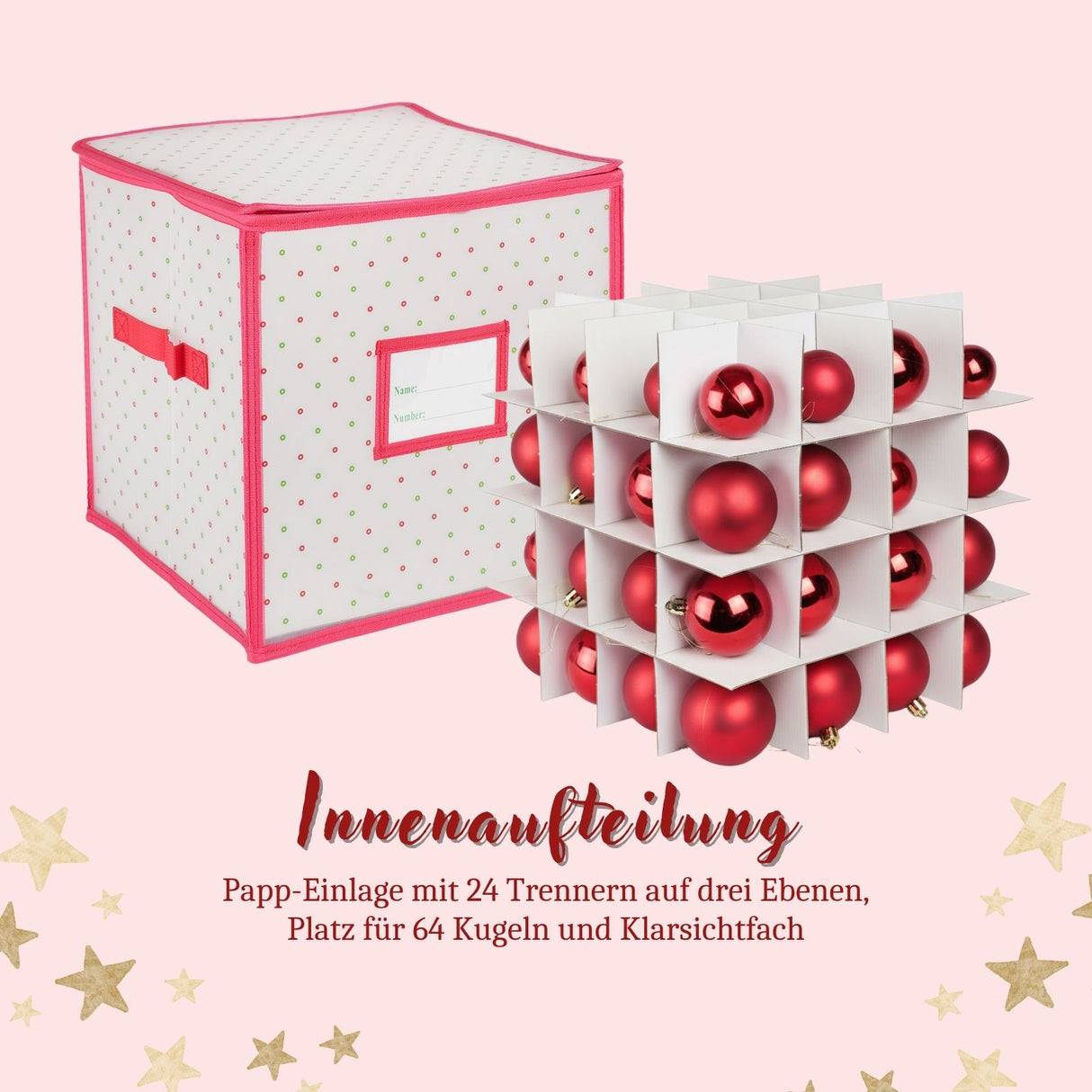 Aufbewahrungsbox für Christbaumkugeln Sortierbox Aufbewahrungstasche