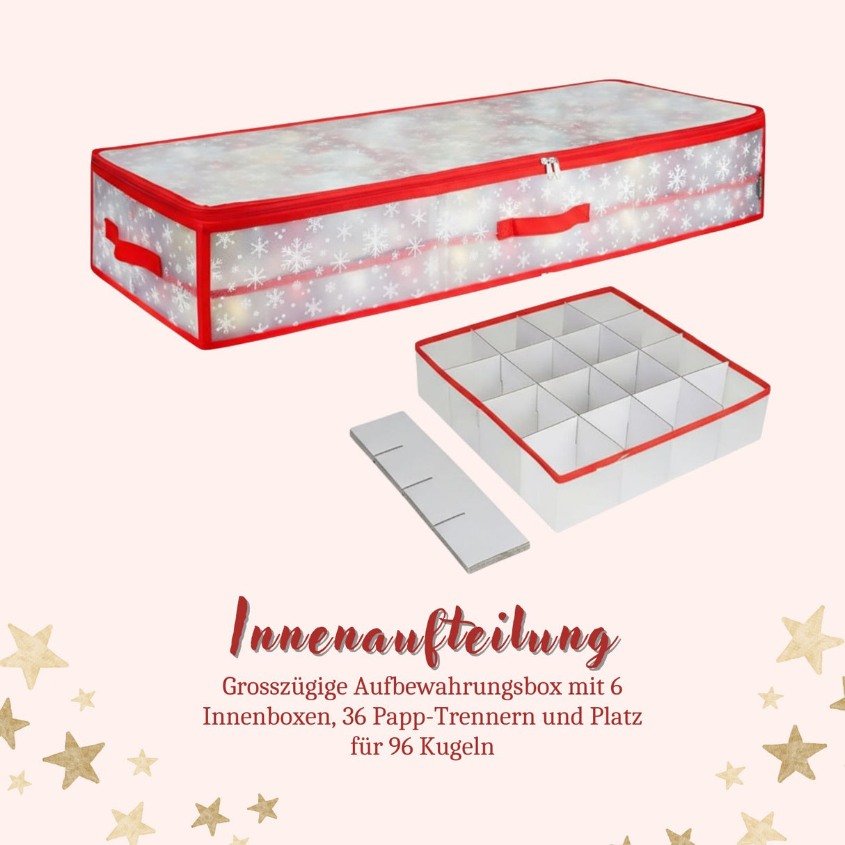 Sortierbox Aufbewahrungstasche Aufbewahrungsbox für Christbaumkugeln
