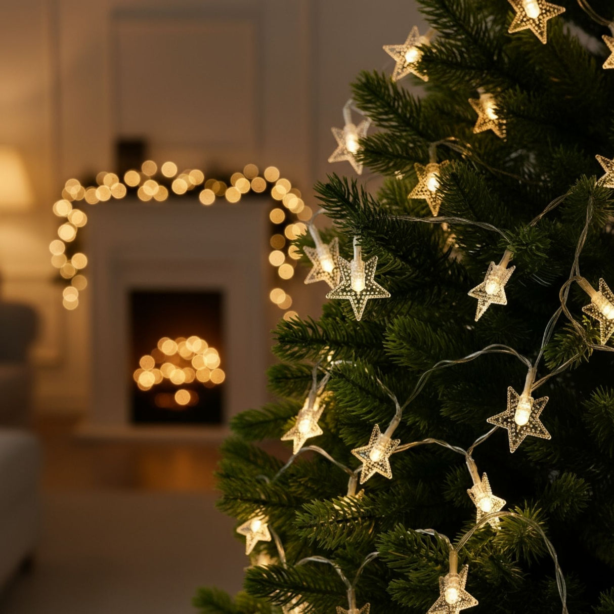 LED Sternenlichterkette 3m Sternenlichtgirlande Dekolichterkette