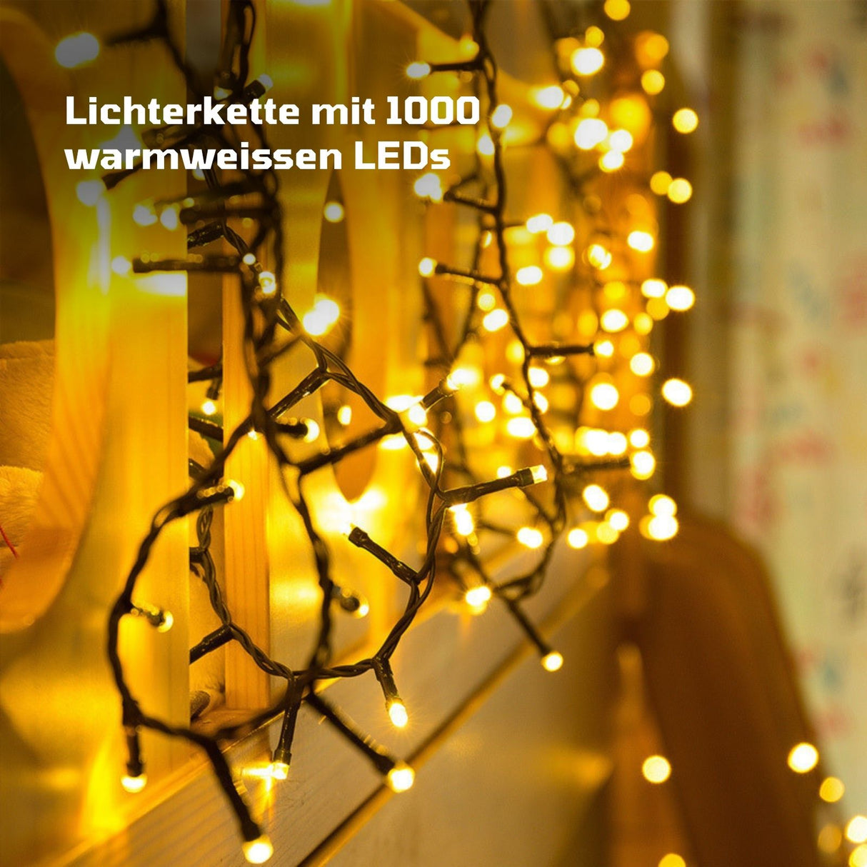 LED Weihnachtslichterkette Cluster-Lichterkette Weihnachtsbeleuchtung