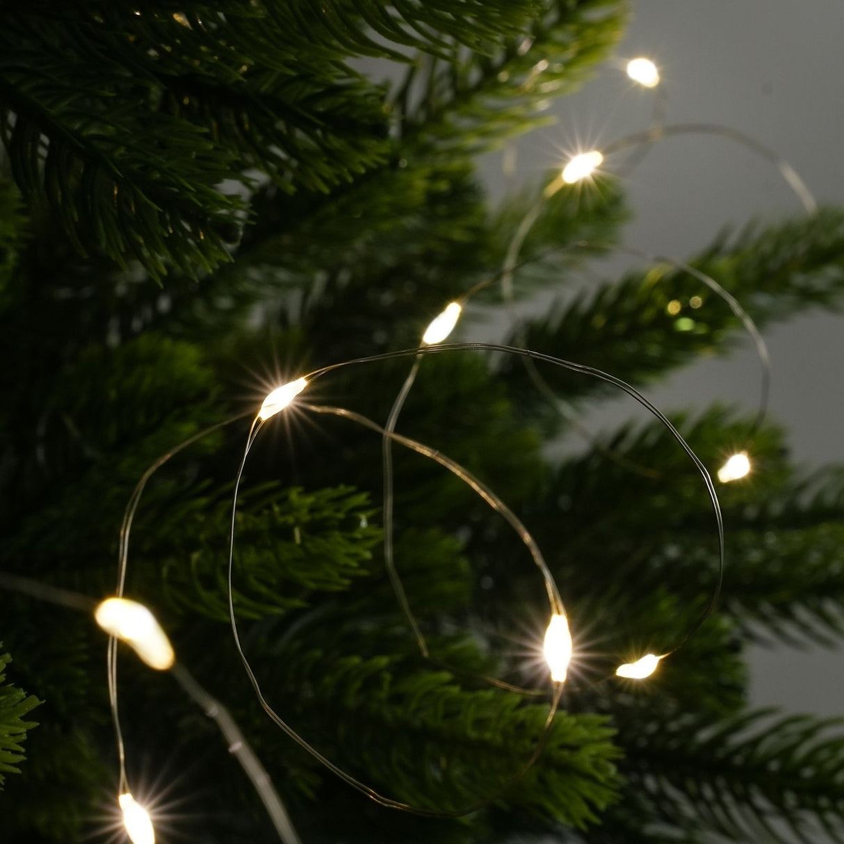 LED Kupferdraht-Lichterkette 2m Weihnachtslichterkette Deko-Lichter