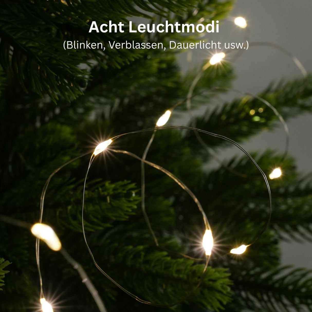 LED Kupferdraht-Lichterkette 5m Weihnachtslichterkette Deko-Lichter