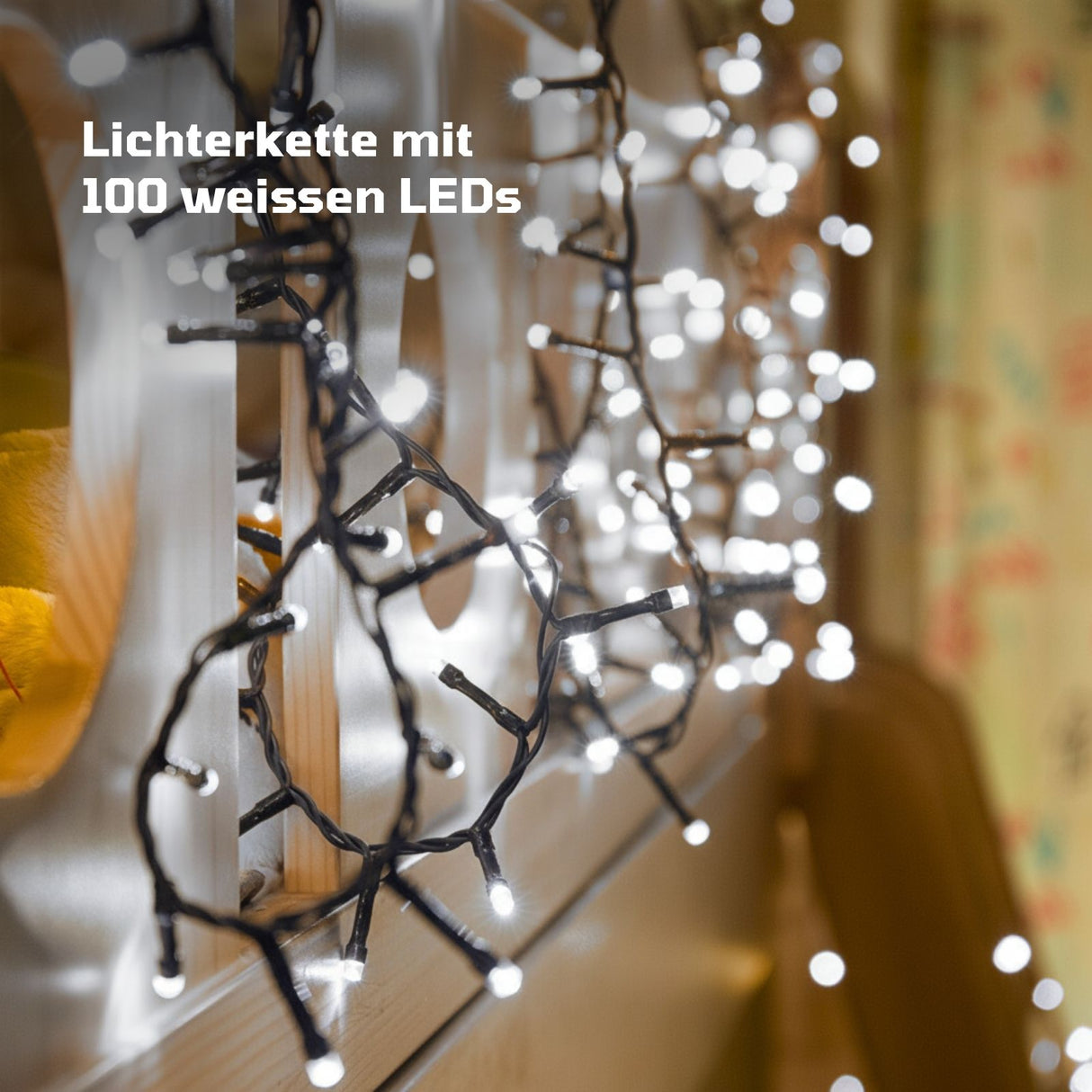 Erweiterbare LED-Lichterkette 9.7m mit Steckverbindung Verlängerung