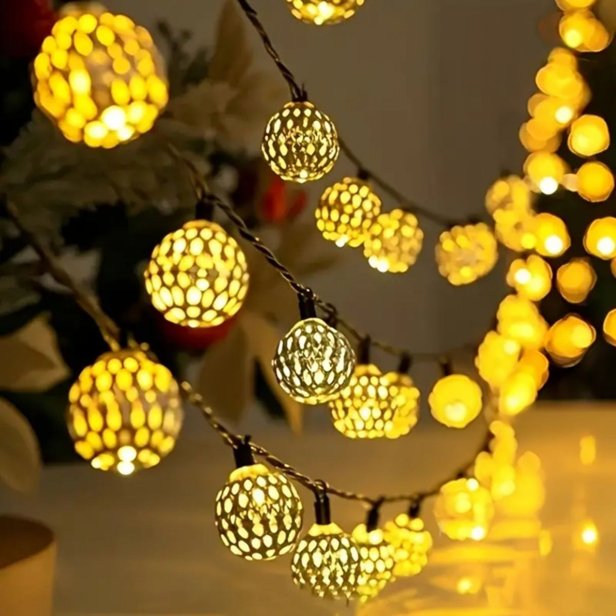 Marokkanische LED Solar Lichterkette 9.3m Orientalische Deko