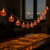 Marokkanische LED Kugelleuchte 1.5m Lichterkette Orientalische Deko