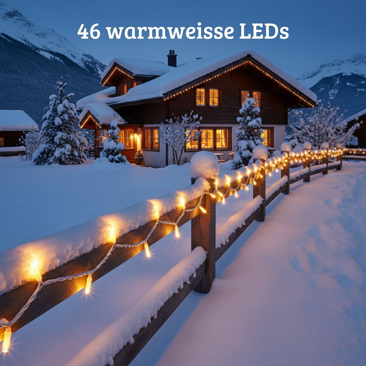 LED Lichterkette 4.4m Gartenbeleuchtung Weihnachtsdeko Outdoor-Lichter