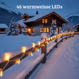 LED Lichterkette 4.4m Gartenbeleuchtung Weihnachtsdeko Outdoor-Lichter