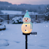 LED Solarlampe Schneemann Solarleuchte Gartenbeleuchtung Dekoleuchte