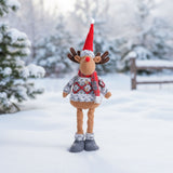 Rentierfigur Deko-Rentier Stehfigur Rentier Elch Dekofigur Winter