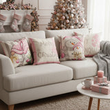 4er-Set Weihnachts-Kissenbezug Kissenhülle Dekokissen-Bezug Zier-Bezug