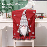 Stuhlhusse mit Wichtel Weihnachts-Stuhldeko Stuhlbezug Stuhlüberzug
