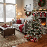 Weihnachtsbaum 120cm mit Schnee Kunsttanne Christbaum Tannenbaum