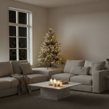 Weihnachtsbaum 120cm mit Schnee und LED Kunsttanne Christbaum Tanne