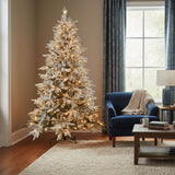 Weihnachtsbaum 180cm mit Schnee und LED Christbaum Kunsttanne Tanne