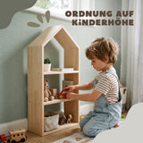 Holz-Aufbewahrungsregal Spielzeugregal Kinderzimmer-Regal Standregal