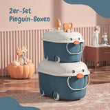 2er-Set Spielzeugkiste Spielzeug-Aufbewahrungsbox Organizer Truhe