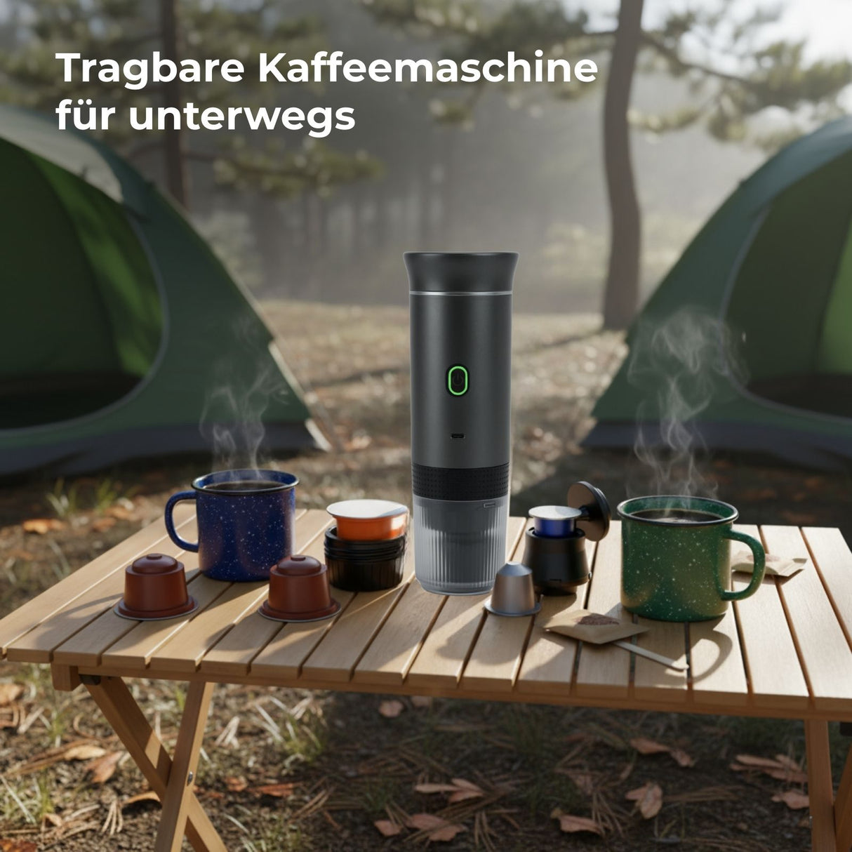 Kaffeemaschine tragbar Reisekaffeemaschine Espressokocher Kaffeeautomat