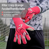 Fussballhandschuhe ViVor Crazy Orange Gr. 8 Torwart Goalie Handschuhe