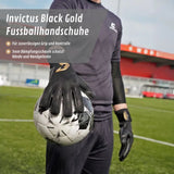 Fussballhandschuhe Invictus Black Gold Gr. 10 Torwart Goalie Handschuhe