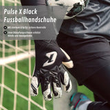 Fussballhandschuhe Pulse X Black Gr. 9.5 Torwart Goalie Handschuhe