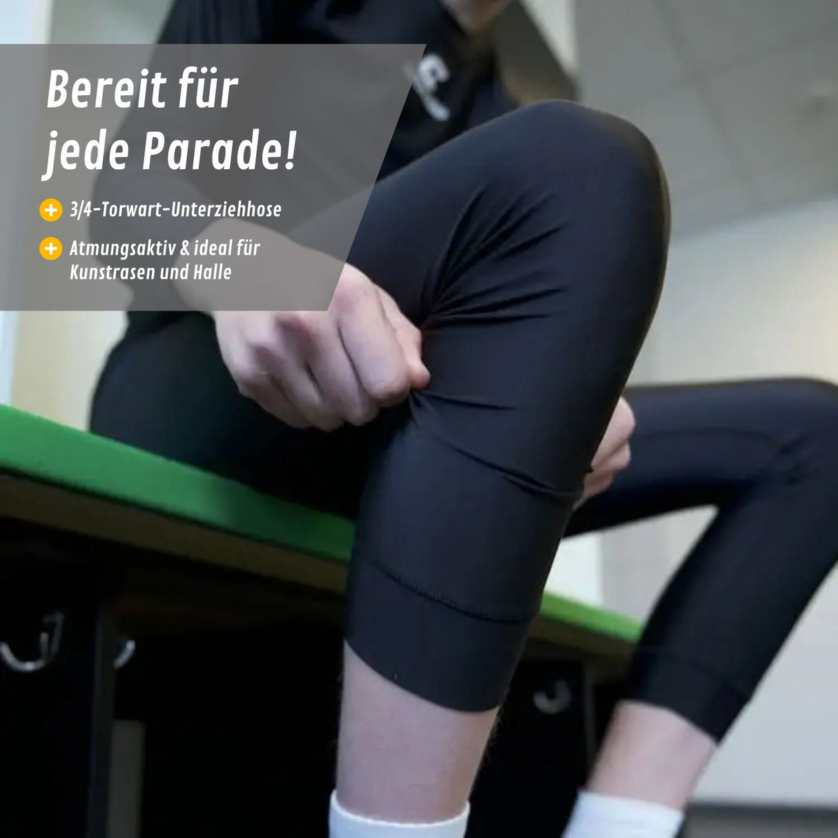 Atmungsaktive Sport-Leggings 3/4-lang Gr. 128 Funktionshose Unterziehhose